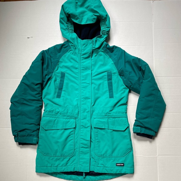 Lands end girl squall fleece lined waterproof insulated jacket. Size-S (7-8) - Picture 2 of 8